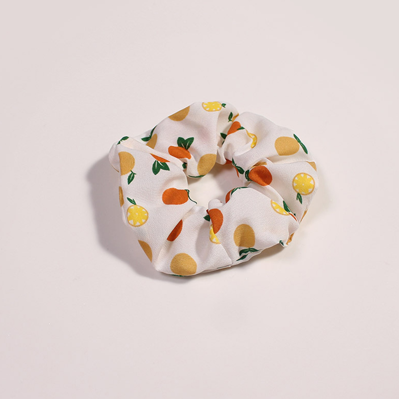 Thun cột tóc họa tiết trái cây phong cách dễ thương cho phái nữ