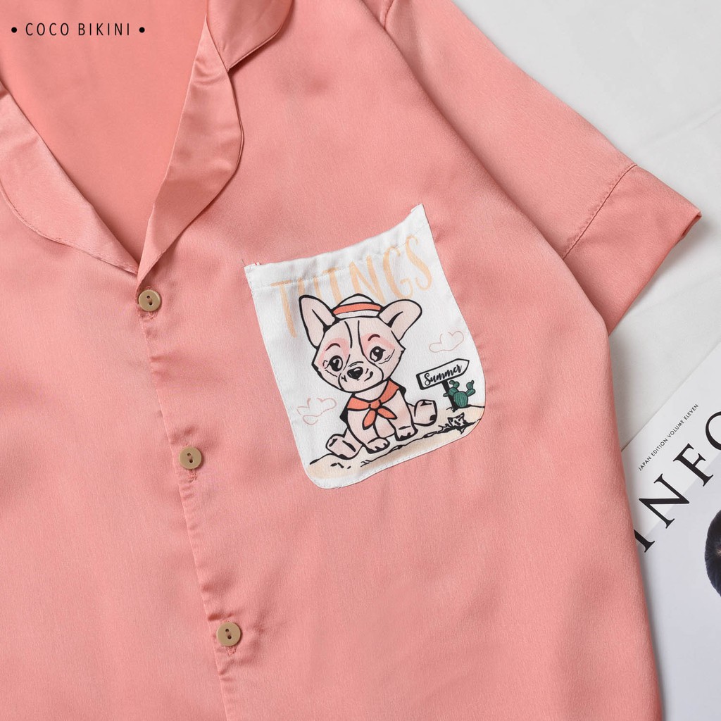 𝑪𝑶𝑪𝑶 𝑩𝑰𝑲𝑰𝑵𝑰 Bộ Đồ Ngủ - Đồ Mặc Nhà Lụa Satin ( HCC20008 ) | BigBuy360 - bigbuy360.vn