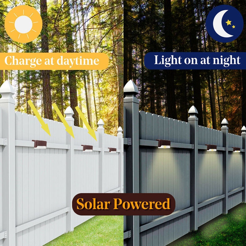 4 Đèn LED Năng Lượng Mặt Trời Chống Thấm Nước Cho Cầu Thang Sân Vườn