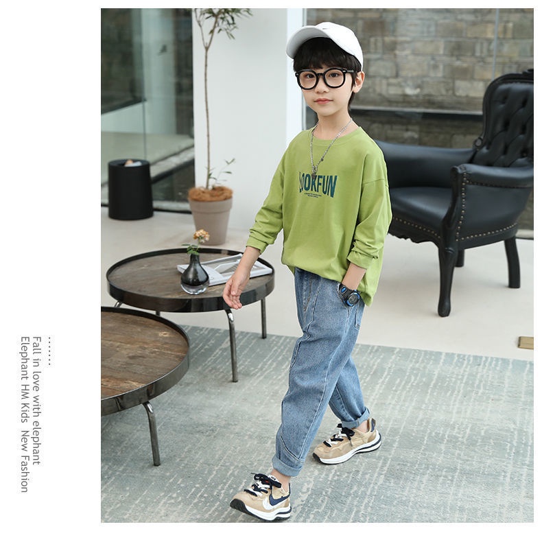 Áo Thun Cotton Trơn Tay Dài Nhiều Màu Thời Trang Mới Dành Cho Bé Trai 2022