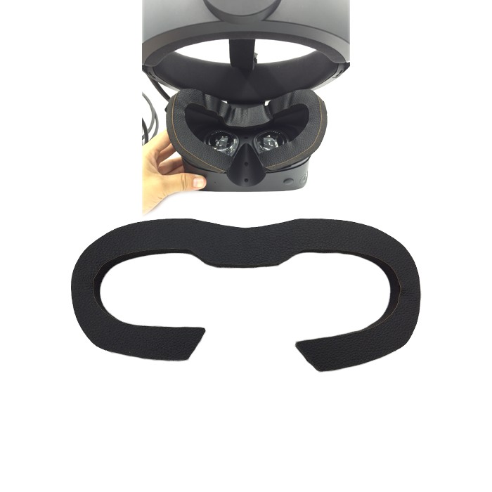 Mặt nạ Mắt Bao Miếng Lót Cho Oculus Rift S Tai Nghe VR Blinder Bọt Thoáng Khí Da PU Xốp Thảm Bao Đen
