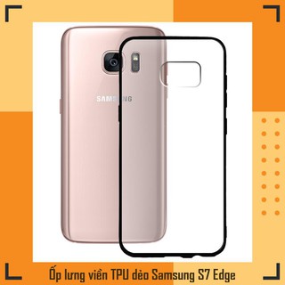 Ốp lưng cứng viền TPU dẻo cho điện thoại Samsung Galaxy S7 Edge - 02048 