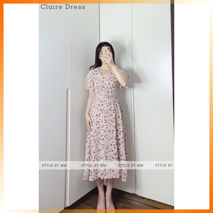 Váy Hoa Nhí, Váy Thiết Kế Chất Liệu Tơ Xước Cao Cấp Dáng Váy Đẹp Tay Cánh Tiên Sang Trọng Nhẹ Nhàng - Style By MM | BigBuy360 - bigbuy360.vn