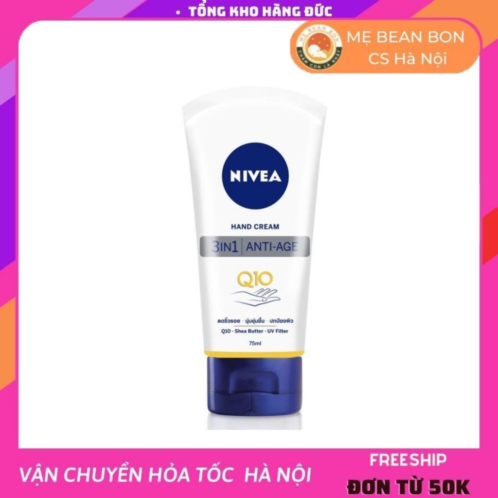 Kem tay NIVEA Q10 Hand Creme 3in1 Anti-Age 75ml Đức dưỡng da tay dưỡng ẩm làm mềm cho da tay khô
