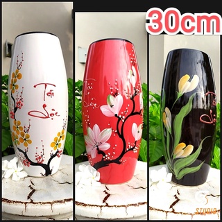 Bình hoa gốm sứ cao 30cm Bát Tràng cao cấp