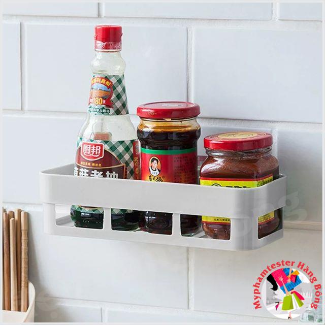 [5⭐] Kệ nhà tắm, kệ bếp chữ nhật Ecoco dán cường lực siêu chắc