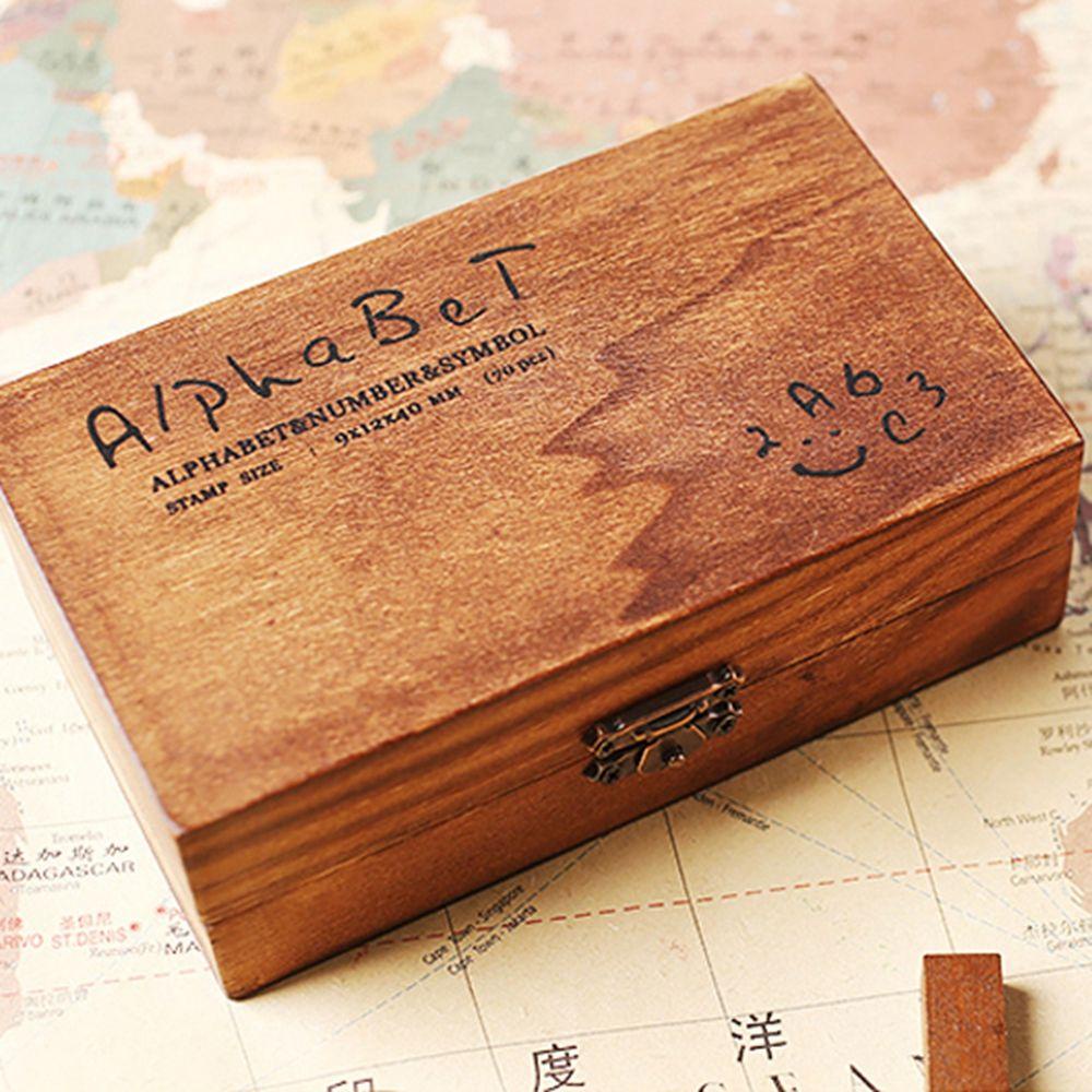 Bộ 70 Con Dấu Gỗ Trang Trí Xinh Xắn