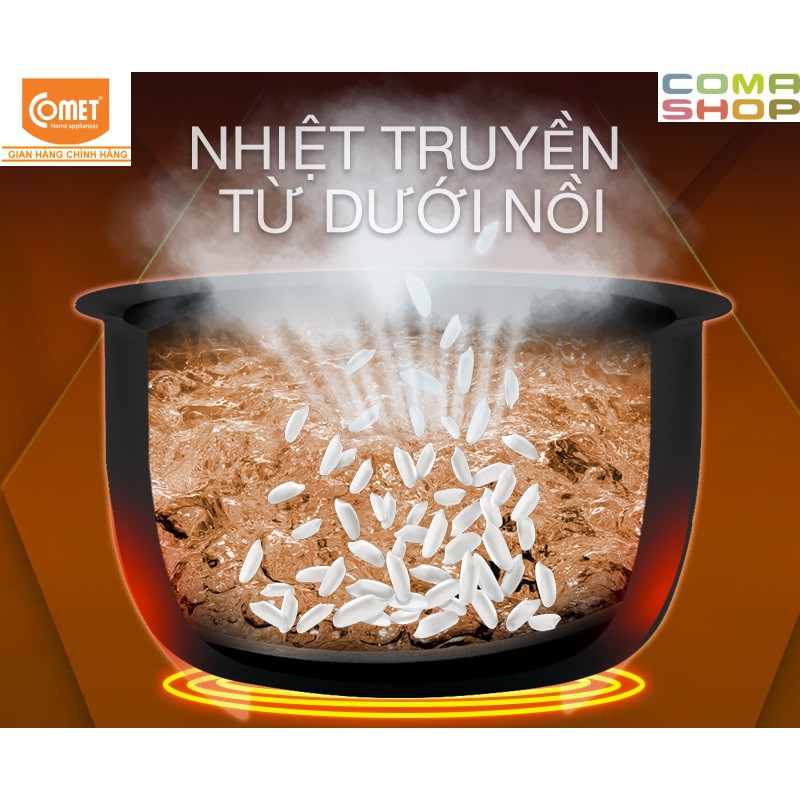 CM8028 - NỒI CƠM ĐIỆN NẮP GÀI CHỐNG DÍNH COMET 1.2L (3-4 NGƯỜI ĂN) BẢO HÀNH CHÍNH HÃNG 12 THÁNG | BigBuy360 - bigbuy360.vn