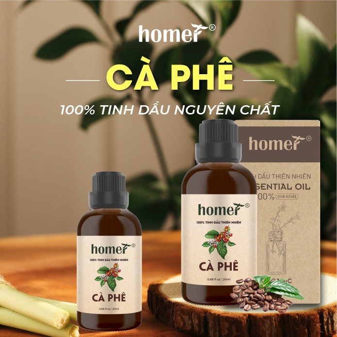 Combo 2 tinh dầu Cà phê Homer 20ml/chai