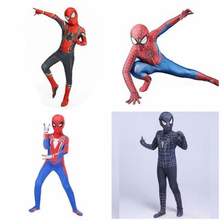 Quần áo siêu nhân hóa trang Người Nhện - SpiderMan cực chất áo liền quần kèm mũ trùm