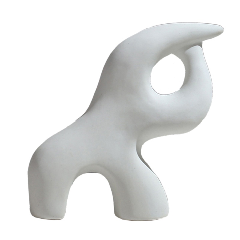 Chậu Hoa Bằng Gốm Sứ Màu Trắng Thiết Kế Hình Học Hiện Đại Phong Cách Bắc Âu