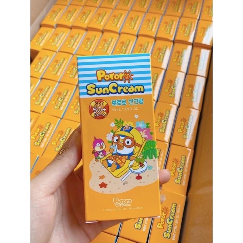 Kem chống nắng Pororo của Hàn Quốc dành cho trẻ sơ sinh và em bé đến 15 tuổi.