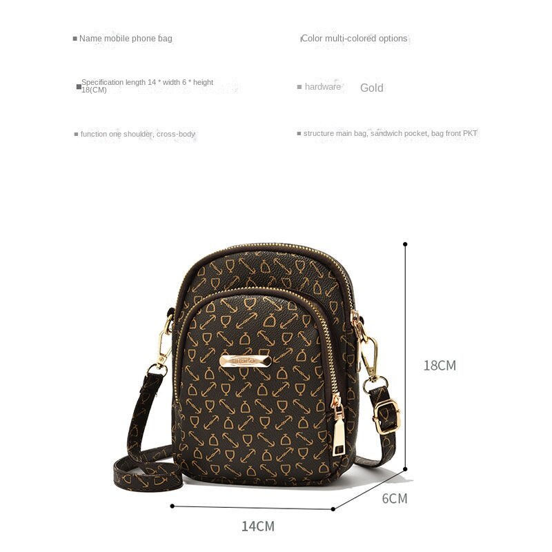 Túi messenger nhỏ đeo vai nữ thời trang mới cổ điển đơn giản