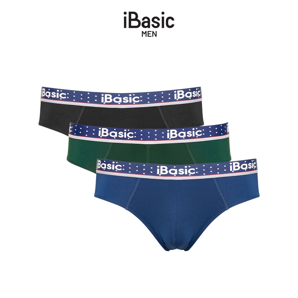 Combo 3 quần lót nam thun Brief cổ điển iBasic PANM069