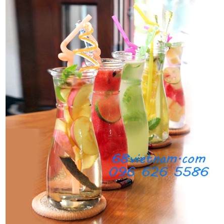 Combo 4 chai thủy tinh chai eo 350 ml