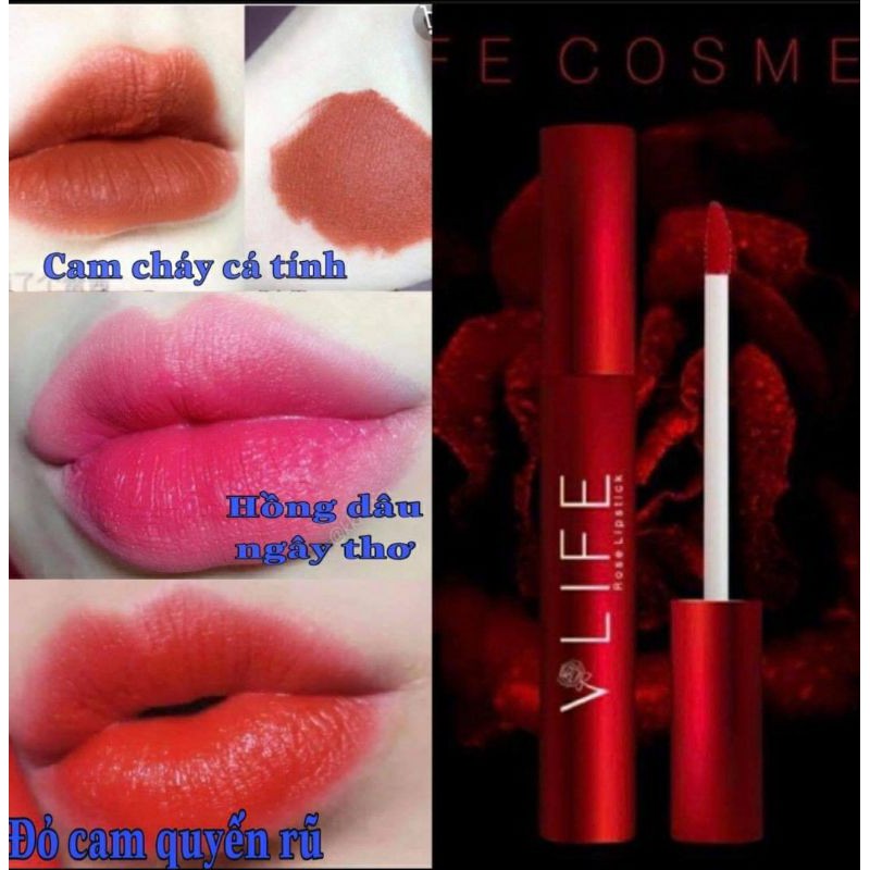 SON  KEM LÌ ROSE LIPSTICK VLIFE màu Hồng Dâu ( chính hãng )