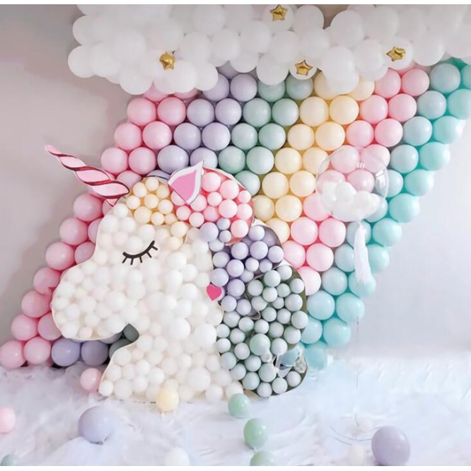 Bong bóng Macaron Pastel size 15cm bịch 25 cái bóng trang trí sinh nhật Phụ kiện trang trí sinh nhật happy birthday