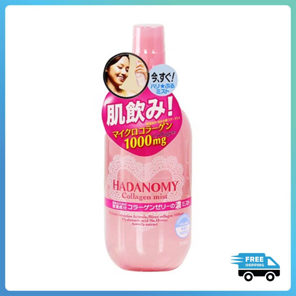 Xịt khoáng Hadanomy Collagen Mist 250ml xịt dưỡng ẩm tăng đàn hồi da hàng Nhật