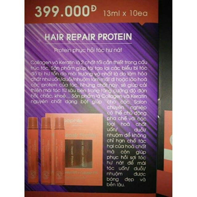 Protein (thần dược) phục hồi tóc hư nát