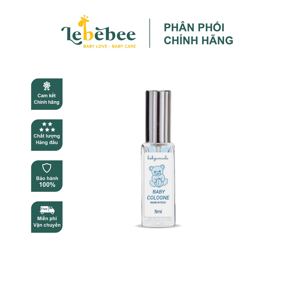 Nước hoa chiết xuất hoa sen Babycoccole cho bé từ 0M+  chai du lịch 5ml