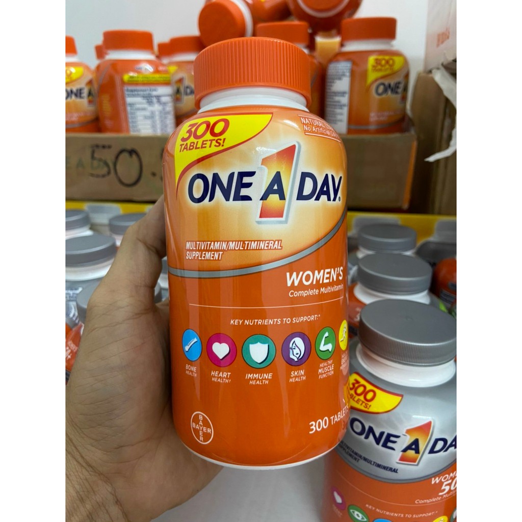 Viên Uống Mỹ Vitamin Tổng Hợp ONE A DAY Multivitamin MEN / WOMEN Cho Nam / Nữ Dưới 50 Tuổi và nữ trên 50 tuổi 300 Viên