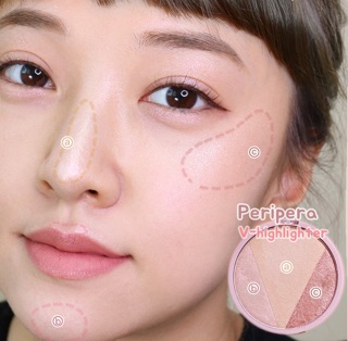 Phấn Bắt Sáng Peripera Ink V Highlighter 3 ô
