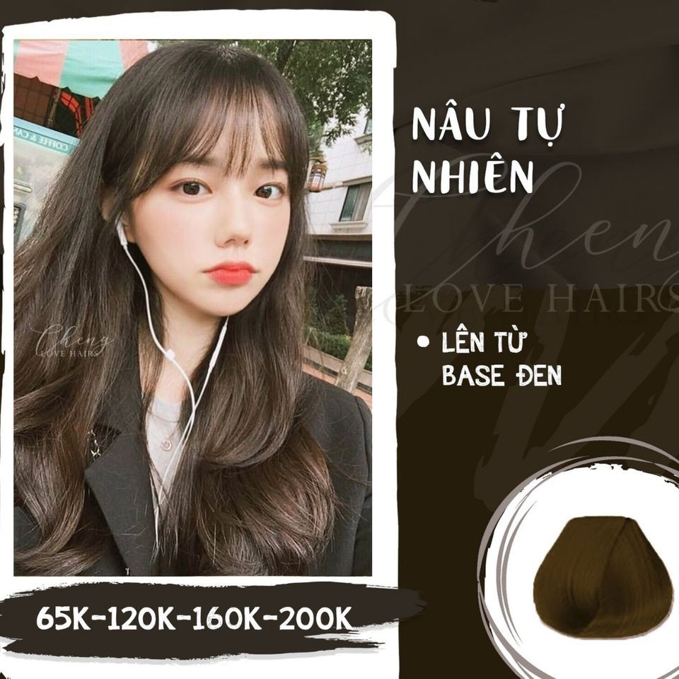 THUỐC NHUỘM TÓC MÀU NÂU TỰ NHIÊN - Lên từ nền đen tự nhiên