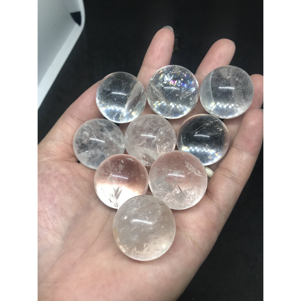 Bi cầu mini pha lê Clear Quartz 25k