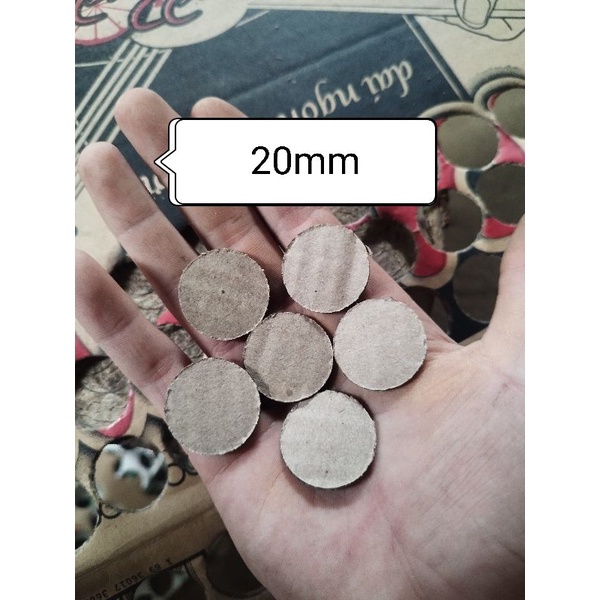 Túi 100 bìa giấy hình tròn 20mm