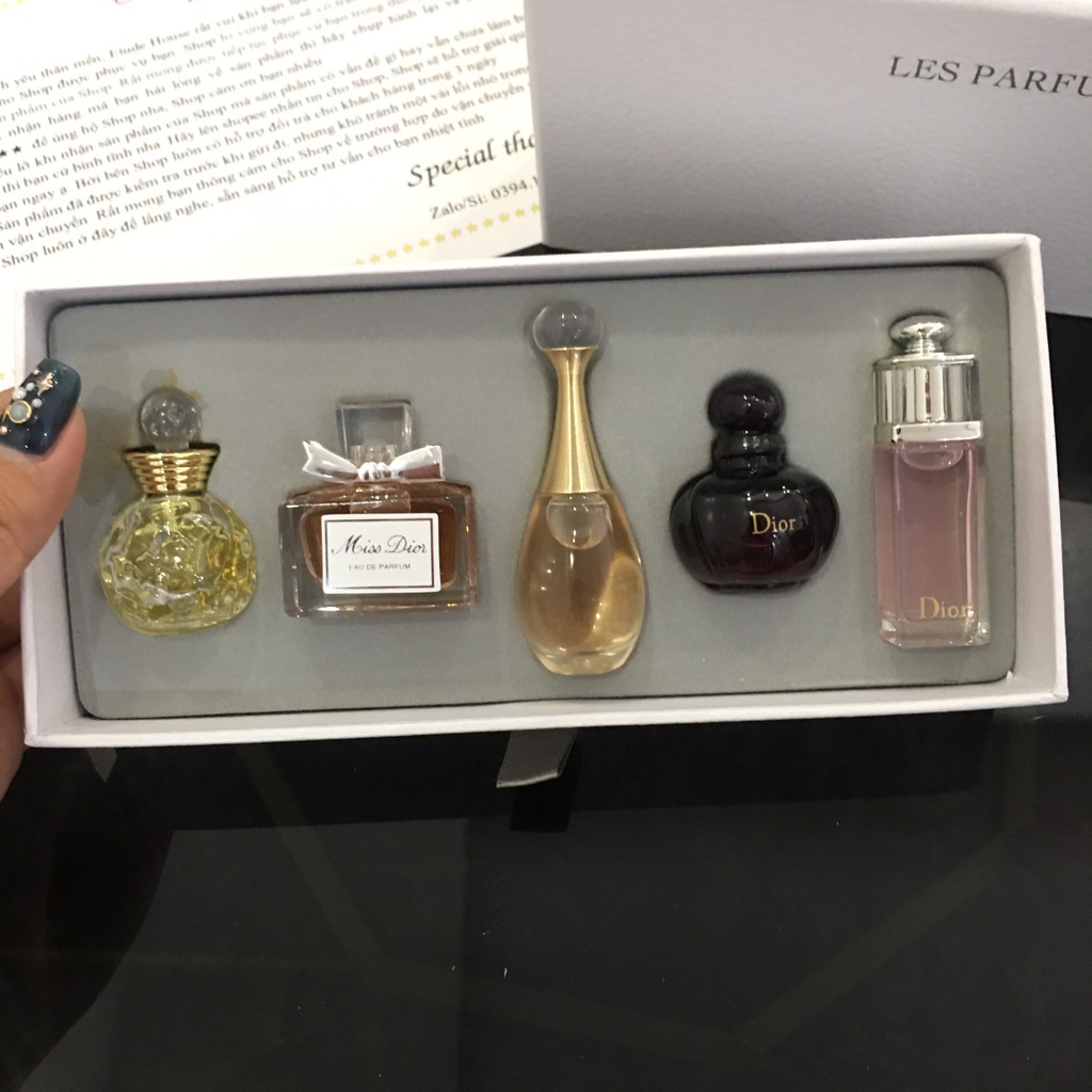 ❤️Bộ nước hoa mini❤️  nước hoa Dior Les Parfums 5 chai .hương thơm dịu nhẹ đầy lôi cuốn, giúp bạn trở nên quyến rũ