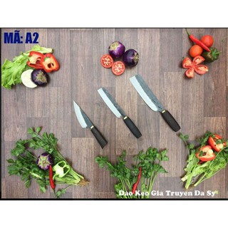 BỘ 03 DAO NHÀ BẾP ( THÁI TO + THÁI NHỠ + BẦU LỌC )