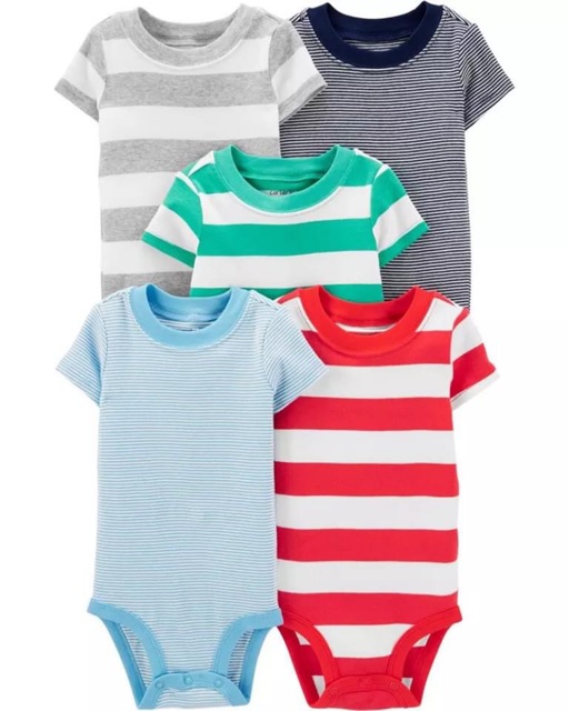 Set 5 body bé trai carter auth size 9m, 12m