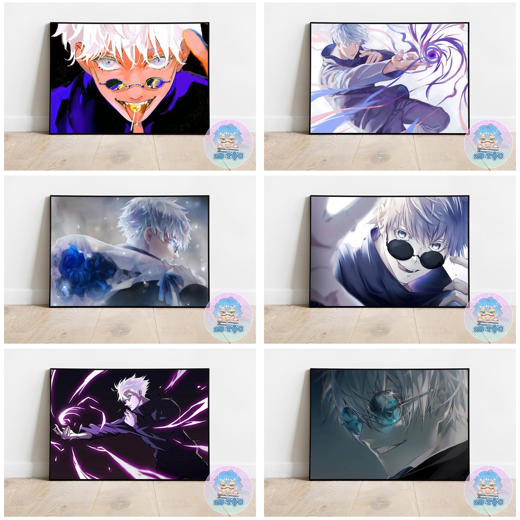 TRANH POSTER A3 GOJO SATORU  ANIME MANGA JUJUTSU KAISEN CHÚ THUẬT HỒI CHIẾN CHẤT LIỆU GIẤY CAO CẤP - 2D TỘC SHOP