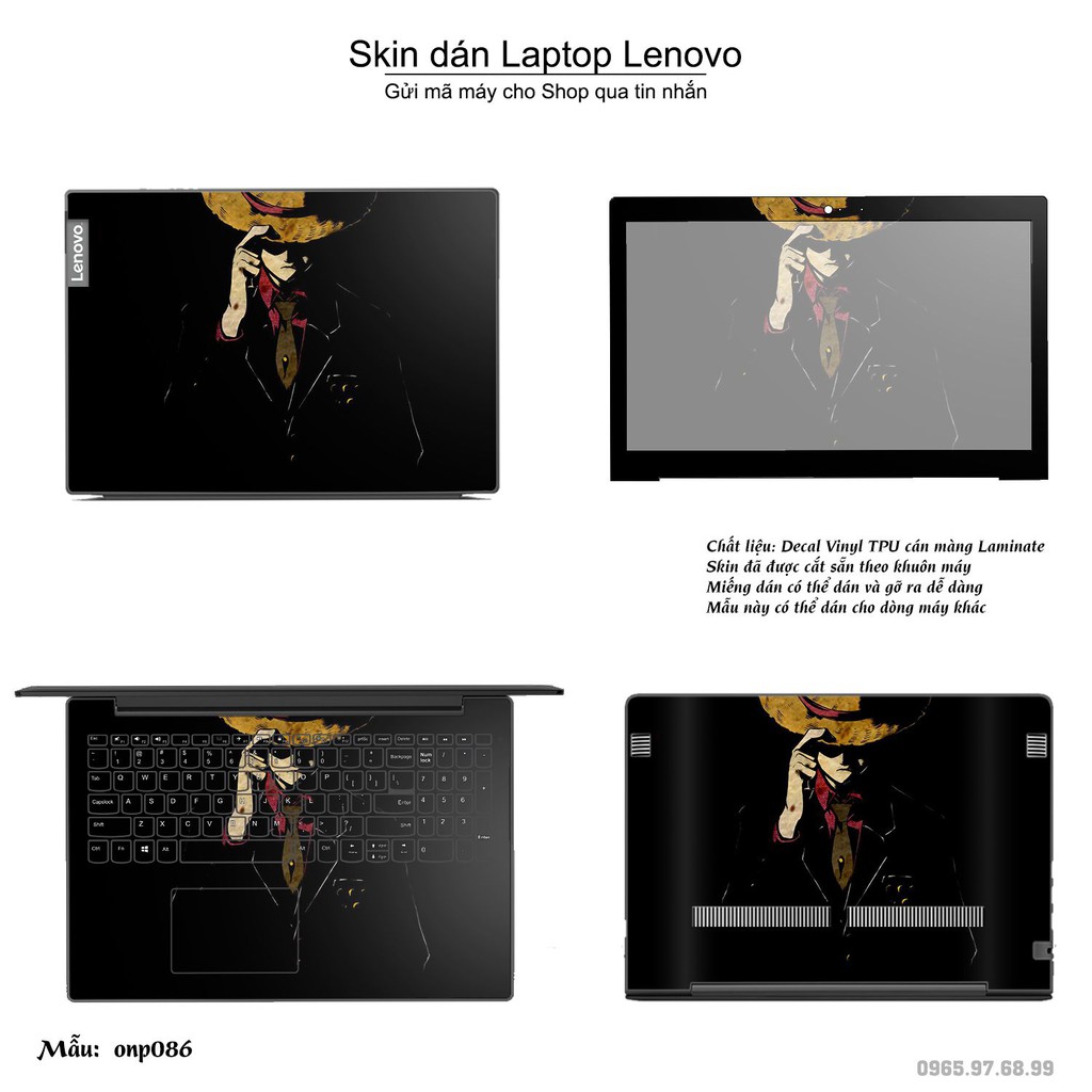 Skin dán Laptop Lenovo in hình One Piece _nhiều mẫu 7 (inbox mã máy cho Shop)