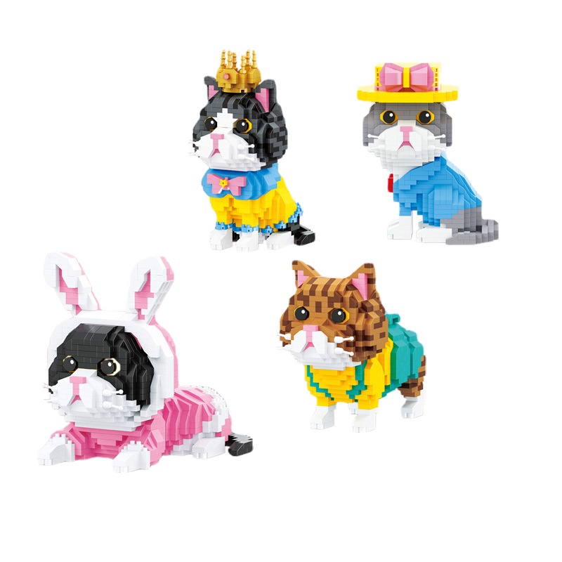 Đồ Chơi Lắp Ráp Mô Hình Mèo Sáng Tạo 18404-18407