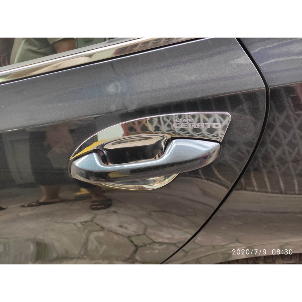 Ốp Tay + hõm cửa Kia cerato 2019 2020 2021 2022 mạ crom cao cấp