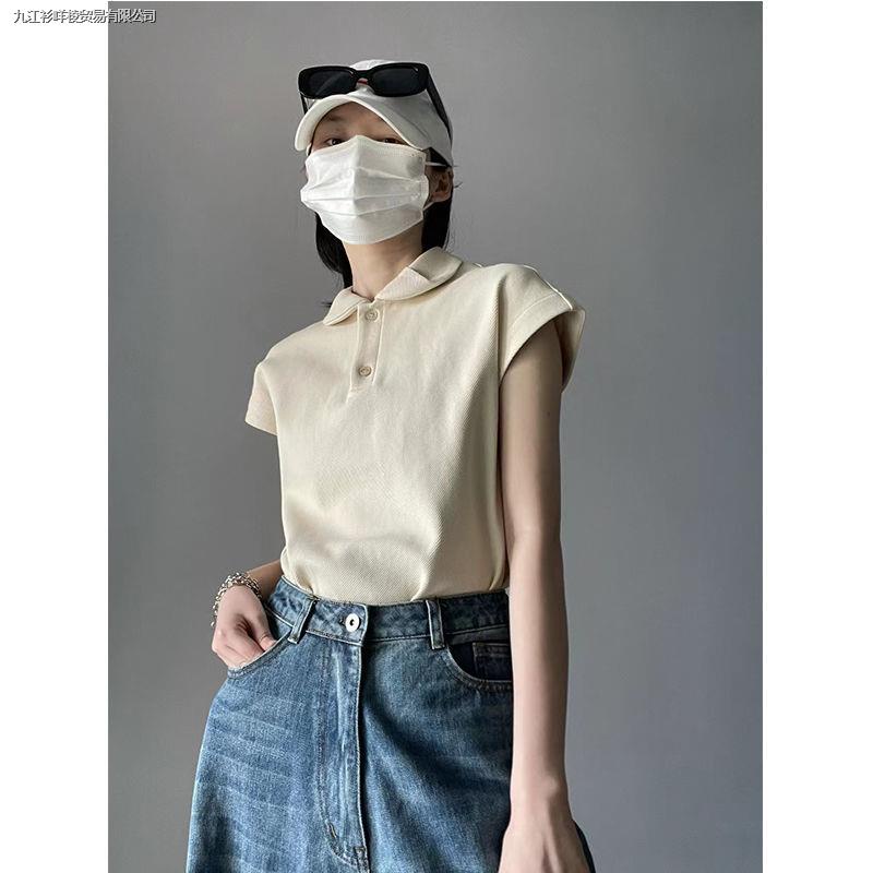 Áo Thun polo Ngắn Tay Phong Cách Retro Thời Trang Mùa Hè Hàng Mới Dành Cho Bạn Nữ 2022