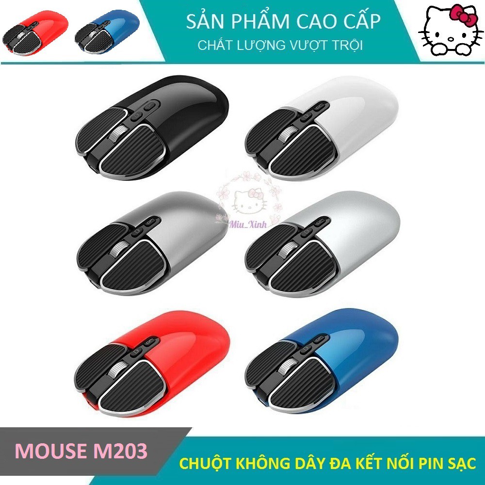 ❤ Dễ thương - Chất lượng ❤ Chuột không dây M103 M106 M203 pin sạc ❤ Đa kết nối ❤ Cho máy tính macbook, điện thoại, ipad