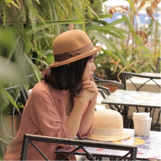 Mũ cói nơ tiểu thư
