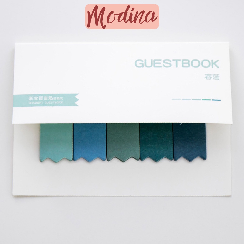 Giấy note cute dễ thương MODINA, tập giấý note trình ký đánh dấu trang màu morandi