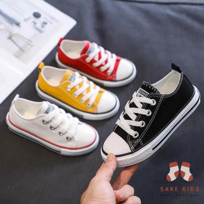 Giày thể thao cho bé - Giày trẻ em cổ thấp Con veres có dây buộc đế cao su mềm phong cách Hàn Quốc đáng yêu cho bé FL15