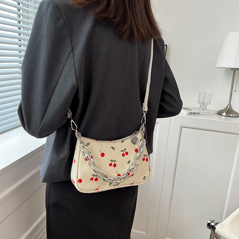 IELGY Túi Đeo Vai In Họa Tiết cherry Phong Cách Hàn Quốc Xinh Xắn Cho Nữ