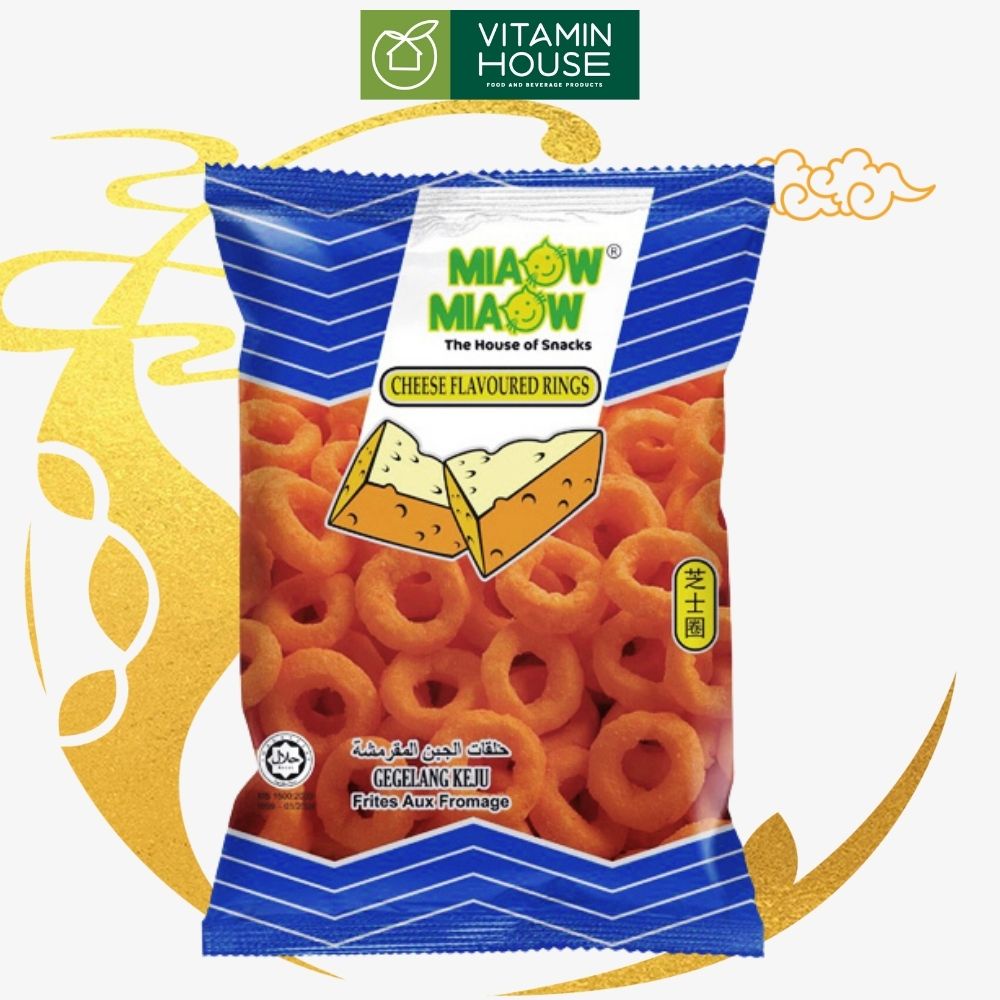 Snack Phô Mai vòng Snack mực Miaow Miaow Bim Bim giòn [VITAMIN HOUSE]