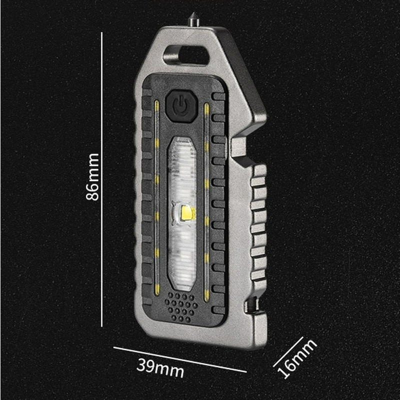 Đèn LED COB Mini Cổng Sạc USB Kèm Dụng Cụ Mở Nắp Chai Và Còi