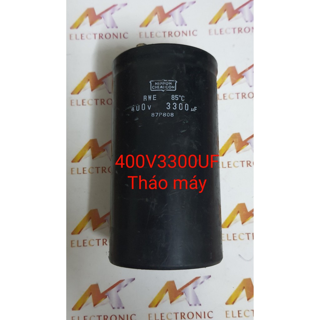 Tụ hóa 400V3300UF 3300UF400V 400V 3300UF 65x123mm Tháo máy đảm bảo chất lượng (con)
