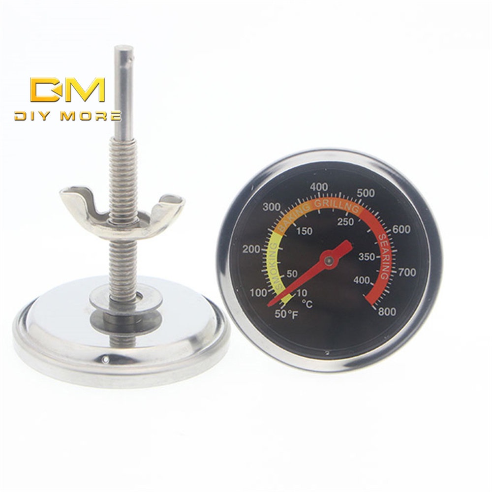 DIYMORE Nhiệt Kế Bằng Thép Không Gỉ Tráng Gương Chịu Nhiệt Độ Cao