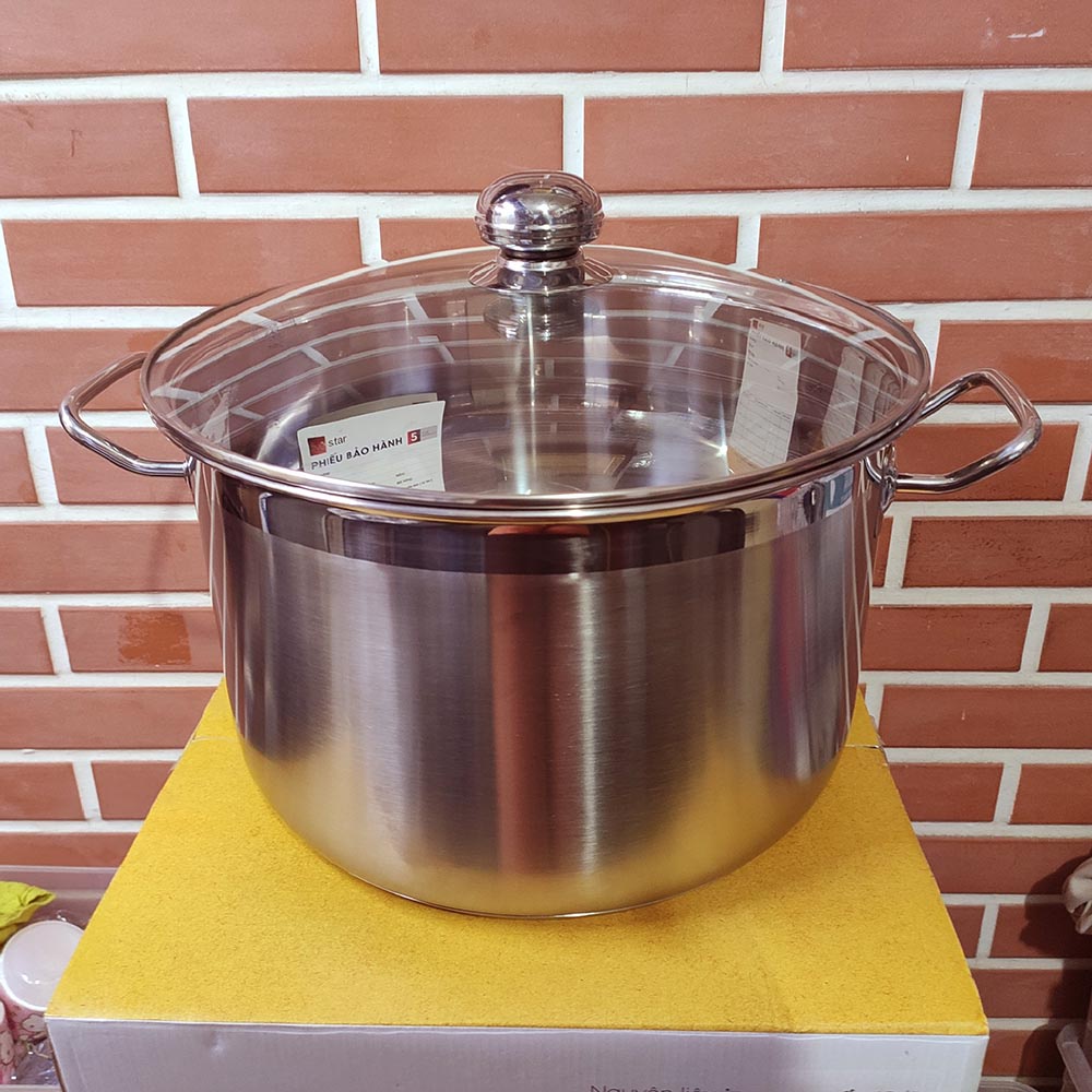 [HỎA TỐC 2H] Nồi Luộc Gà Inox 430 1 Đáy Panasonic Dùng Được Cho Bếp Điện Từ