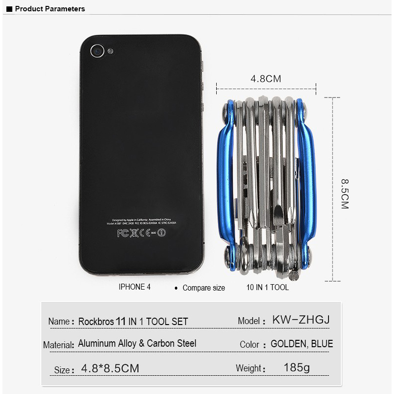Rockbros Bộ Dụng Cụ Sửa Chữa Xe Đạp Đa Năng 11 Trong 1