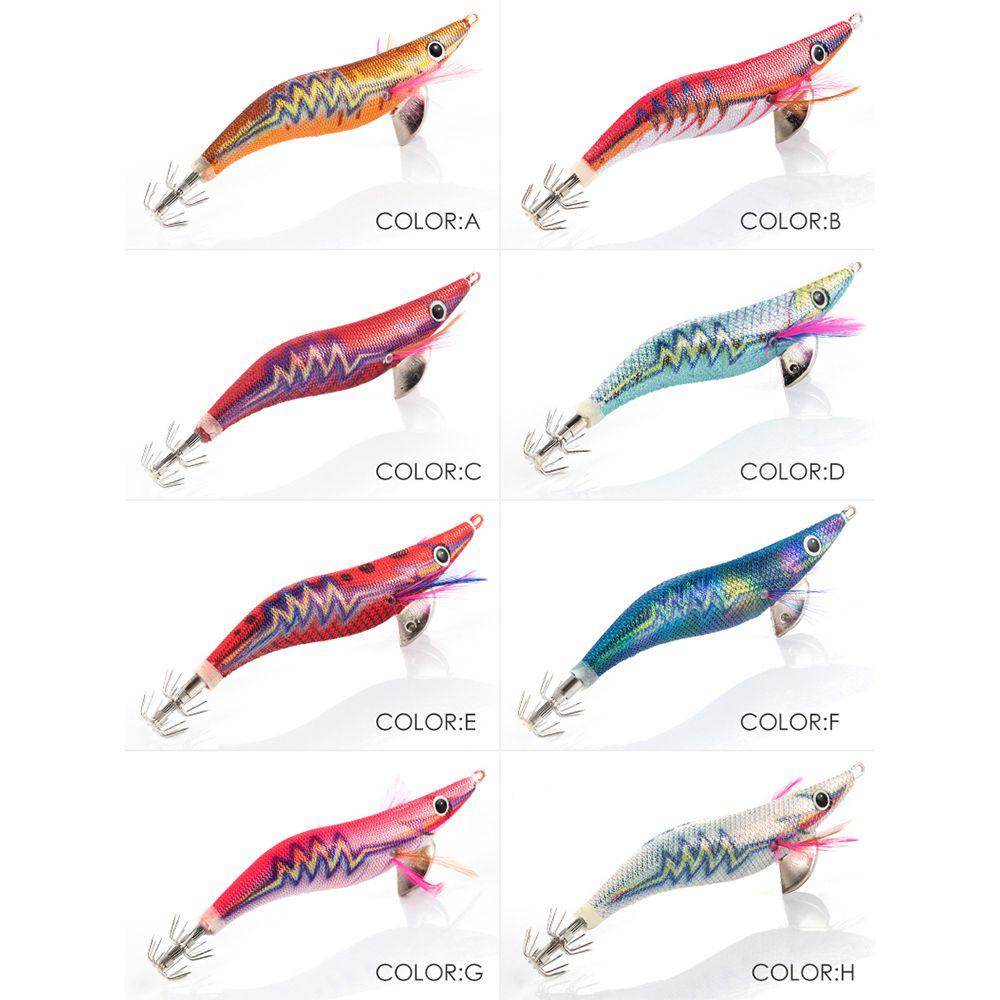 Mồi Câu Cá Giả Hình Mực Dạ Quang 18.5g 110mm 3.5Mm GOGOUP 2021# Mồi Câu Cá Giả Hình Con Tôm Bằng Gỗ