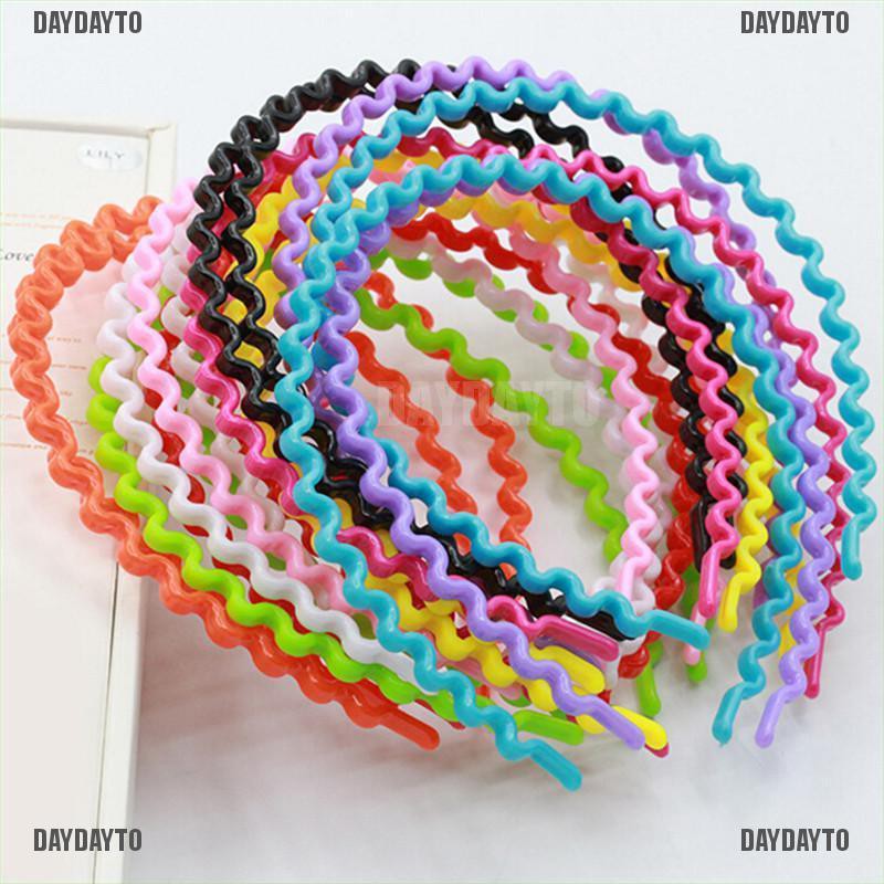 1 Băng Đô Cài Tóc Gợn Sóng Nhiều Màu Thời Trang